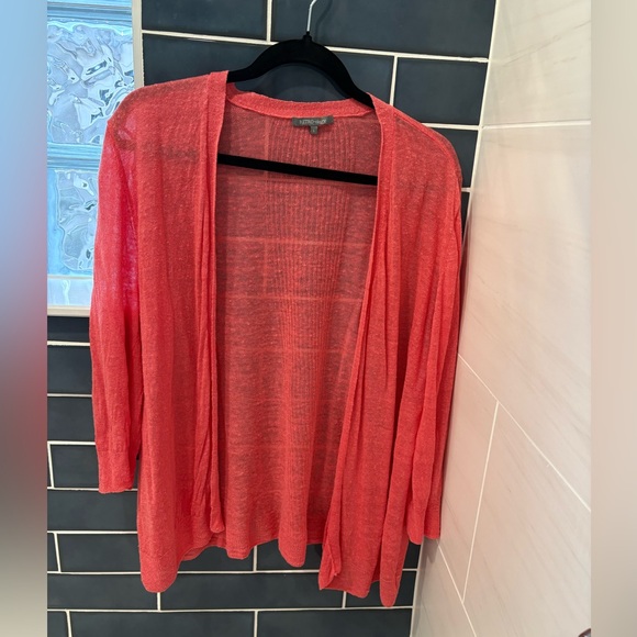 Retro-ology Coral Open-Front Cardigan - Picture 1 of 6
